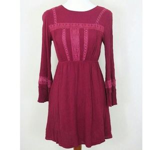 Earthbound Long Boho Sleeve Lace Dress-